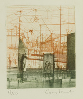 KG 2020 004
<br/>
Interieur met beer
<br/>
<em>Constant (1920-2005)</em>